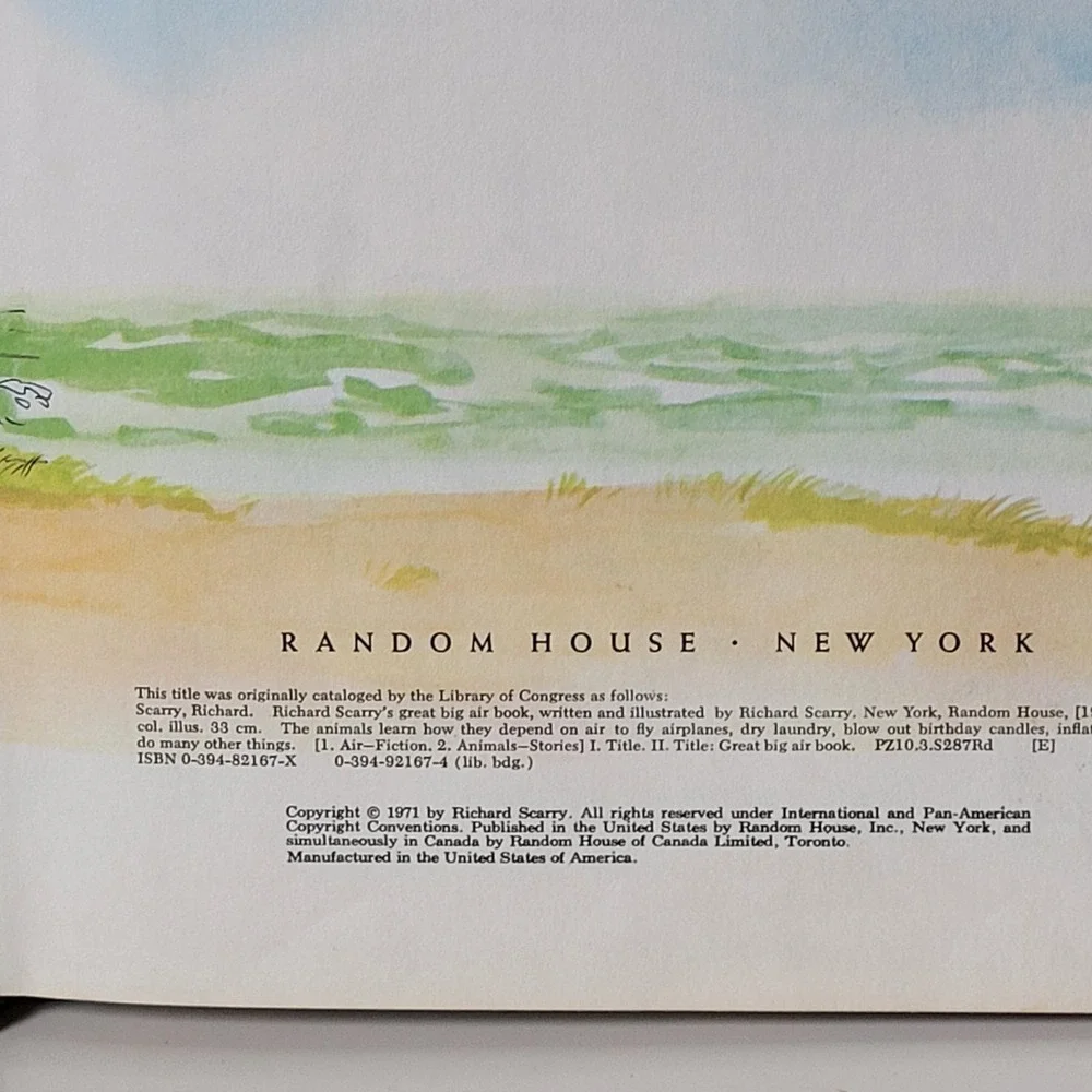 Vintage‎ Richard Scarry's Great Big Air Book 1971 Random House Edition F1
